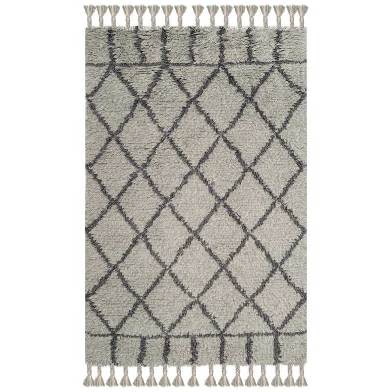 SAFAVIEH Handmade Casablanca Shag Magarete Tribal Wool Rug