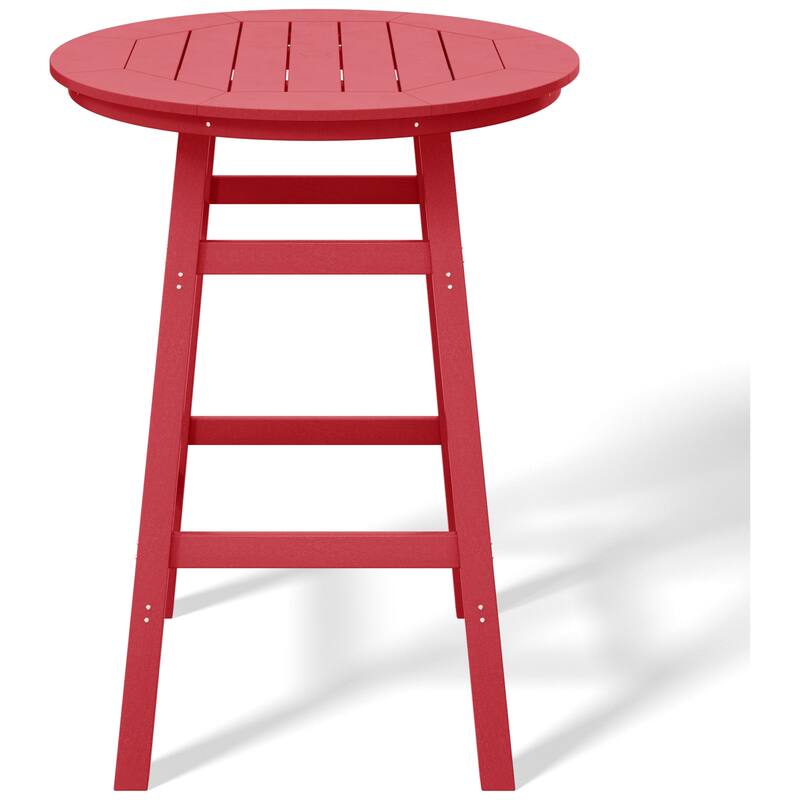 Polytrends Laguna Hdpe All Weather Outdoor Patio 35" Round Bar Table