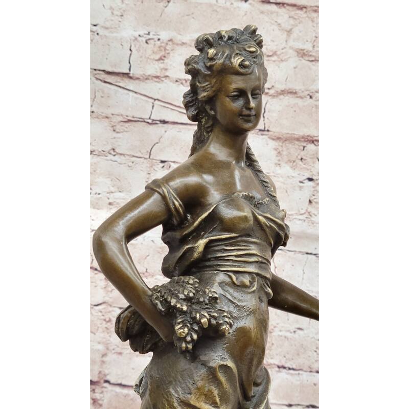 Antique Style Female Figure Bronze Statue Of Cybele Goddess Of Abundance