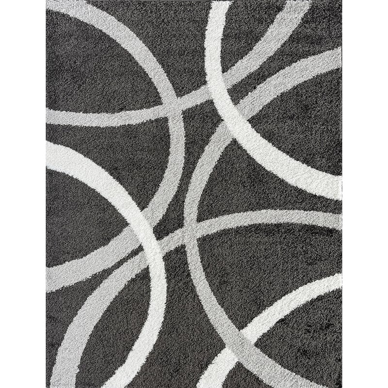 Upscale Shag Modern & Contemporary Abstract Indoor Area Rug