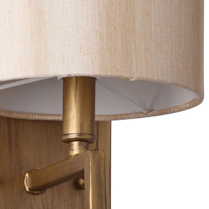 SAFAVIEH Lighting Melissia 9.5-inch Gold Sconce (Set of 2) - 6.5"x7.875"x9.5" - Antique Gold - 7Wx8Dx10H