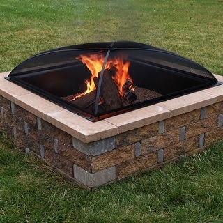 Shop Sunnydaze 24 Inch Heavy Duty Steel Square Mesh Fire Pit Spark