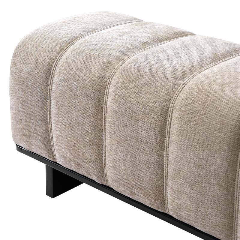 Christopher Knight Home - Modern Upholstered Dining Bench with Faux Fur Tufted Seating