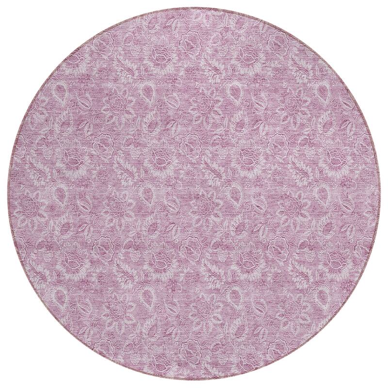 Machine Washable Indoor/ Outdoor Chantille Floral Farmhouse Rug