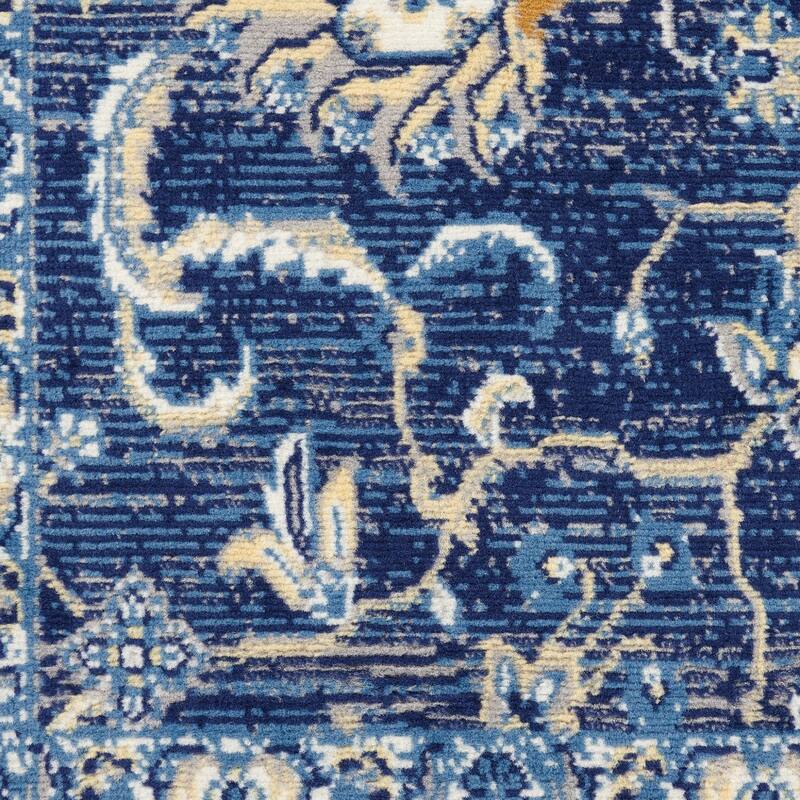 Luyi Power Loomed Geometric Floral Traditional Area Rug By HomeRoots - 96' X '96' X '0.5