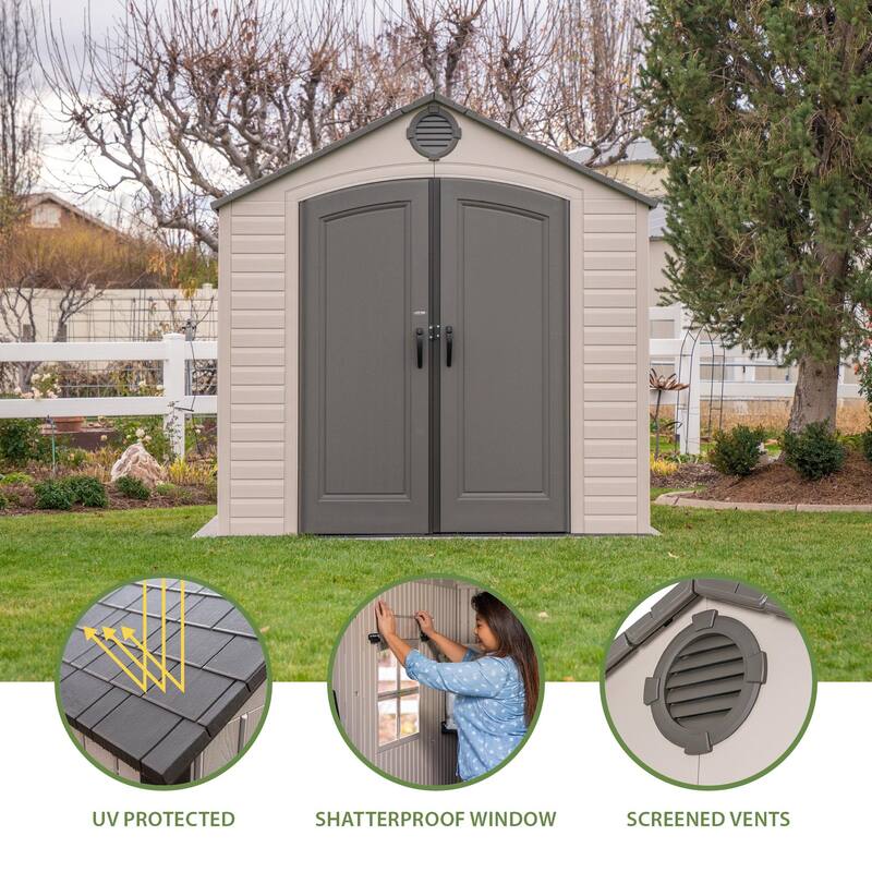 Lifetime 8 Ft. x 7.5 Ft. Outdoor Storage Shed (6411)