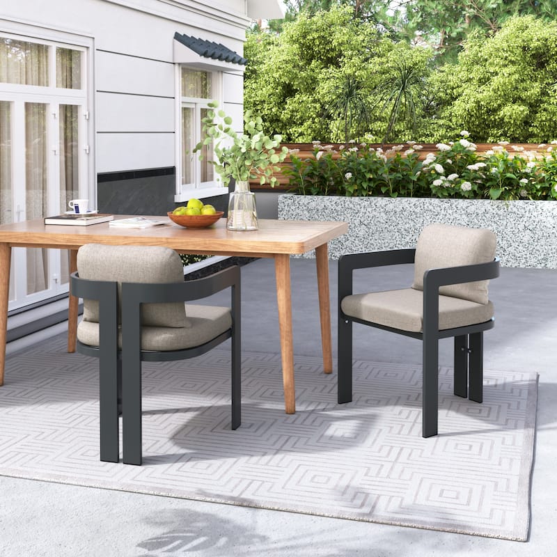 Christopher Knight Home - Pula Outdoor Aluminum Dining Chair(Set of 2)