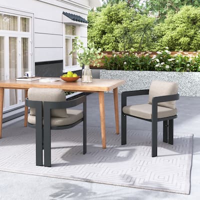 Christopher Knight Home - Pula Outdoor Aluminum Dining Chair(Set of 2)