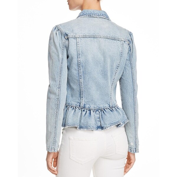 blanknyc peplum denim jacket
