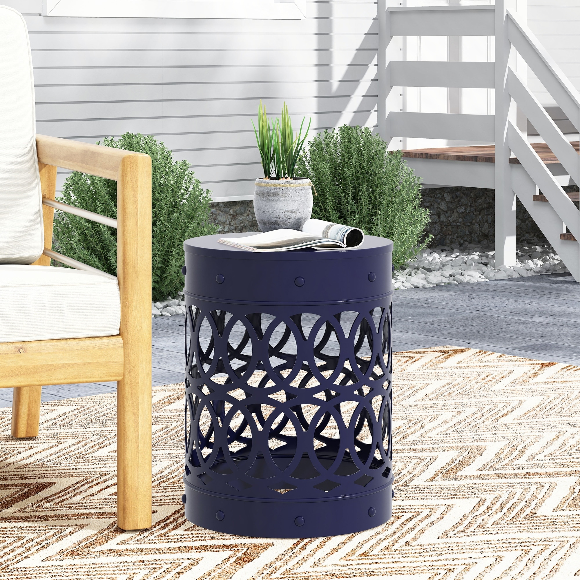 Outdoor Metal end Table -Large