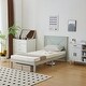preview thumbnail 38 of 45, Twin Size Solid Wood Platform Bed Frame With Headboard White