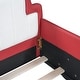 preview thumbnail 7 of 19, Twin Size Car Bed with Wheels Kid Platform Bed Safety Guaranteed PU Leather Upholstered Toddler Bed