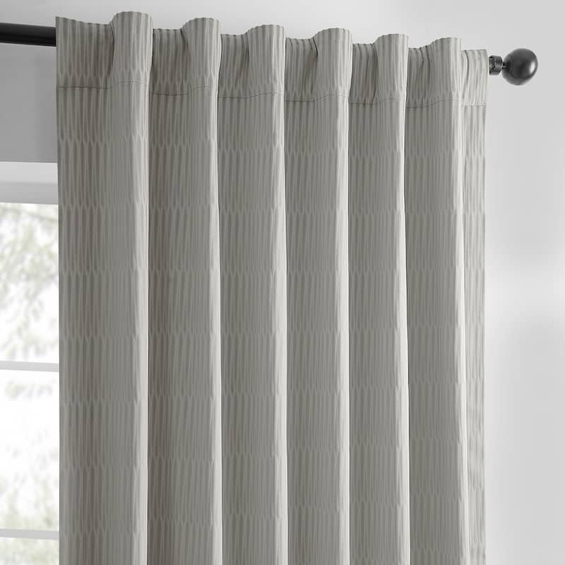 Exclusive Fabrics Lounge Embossed Velvet Curtains - Room Darkening Rod Pocket Curtain for Bedroom & Living Room (1 Panel)