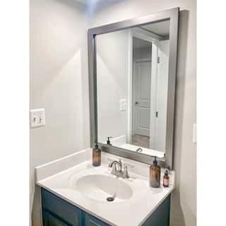 Frame My Mirror Stainless Steel Framed Vanity Mirror, Meade Design