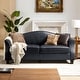 preview thumbnail 16 of 35, Sandra 81.5" Classic Genuine Leather Sofa With Solid Wood Legs By HULALA HOME Navy