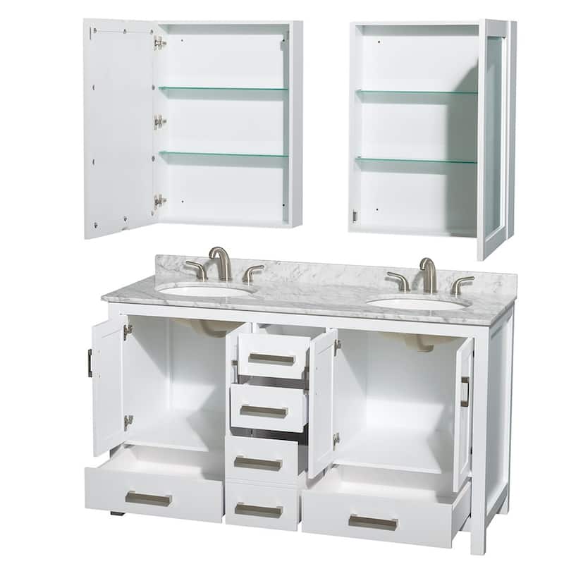 Wyndham Collection WCS141460DUNOMED Sheffield 60" Free Standing Double