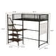 preview thumbnail 10 of 8, Twin Loft Metal Bed w/ Built-in Desk & Charging Station