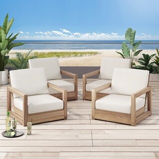 Westchester Acacia Wood Club Chairs by Christopher Knight Home
