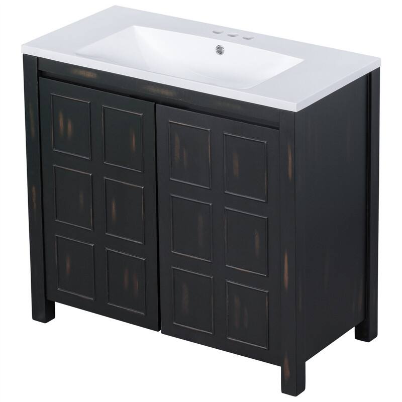 24''/36" Bathroom Vanity Organizer with Sink,Combo Cabinet Set，Bathroom Storage Cabinet