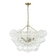 preview thumbnail 11 of 19, Brass Luxury Faceted Glass Globe Cluster Bubble Chandelier