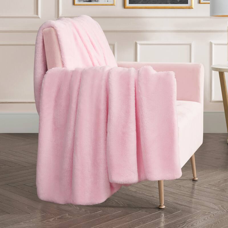 Juicy Couture Solid Rabbit Mink Blankets