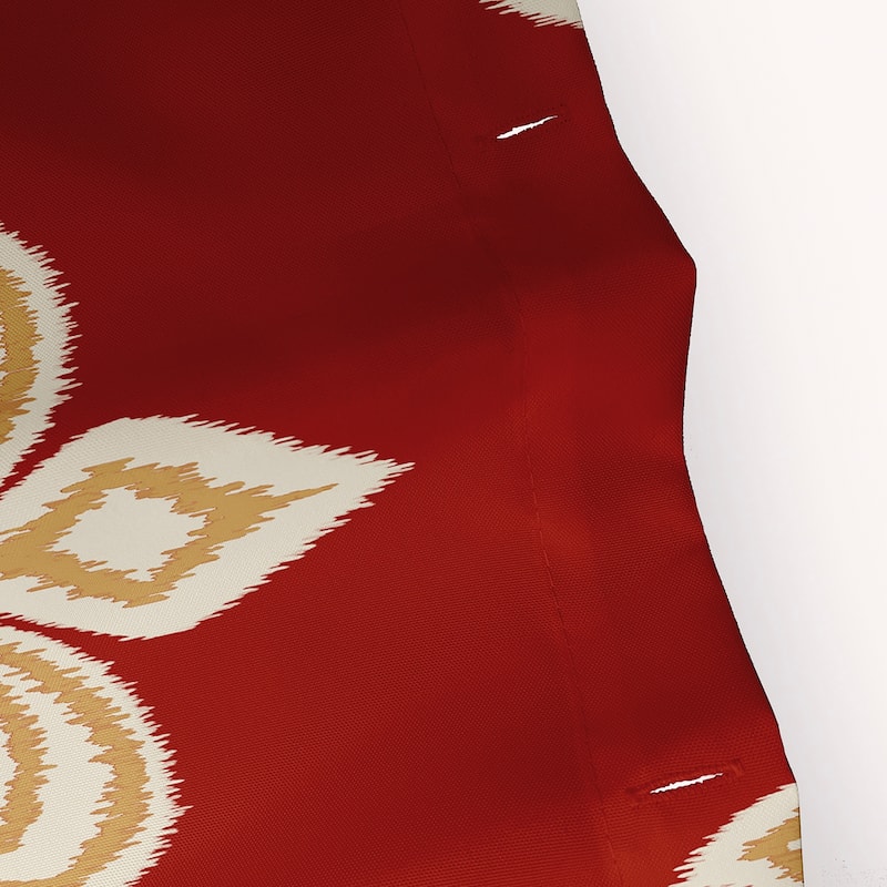 Fleur De Lis Ikat Print Shower Curtain (71 x 74)