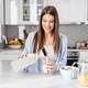 preview thumbnail 17 of 22, UMIEN Carafe Pitcher Square – Clear Beverage Carafes with Flip Top Lid, Easy Pour BPA Free Plastic Drink Container, 50 Ounce