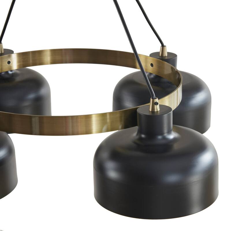 INK+IVY Abbott 4-Light Metal Shade Chandelier