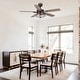 preview thumbnail 4 of 13, 52" Industrial Seeded Glass Black Decorative Ceiling Fan with Remote and Light Kit