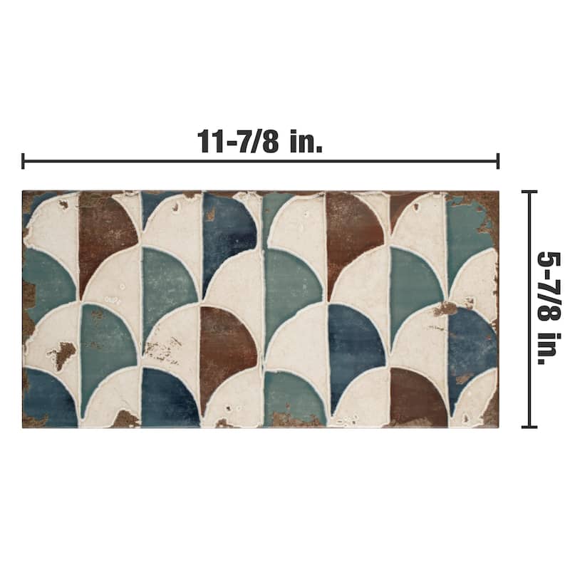 Merola Tile Essenza Gondola 5-7/8" x 11-7/8" Ceramic Wall Tile