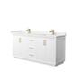 Option White, Bronze Trim, White Quartz Top