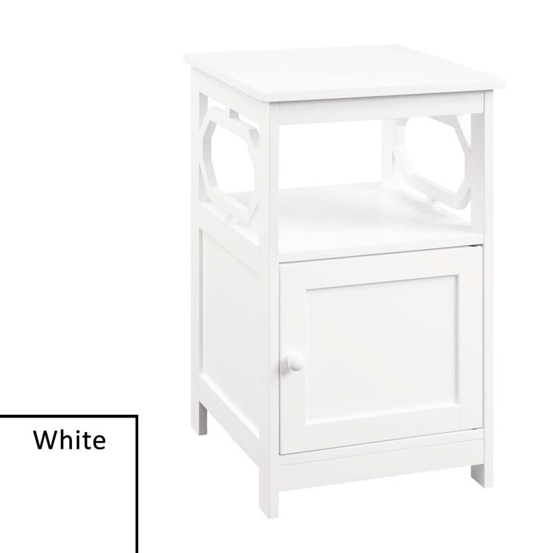 Convenience Concepts Omega End Table with Storage Cabinet and Shelf