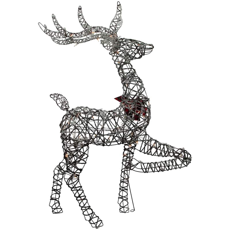 60.25" Lighted Reindeer Stag Christmas Decoration - Brown