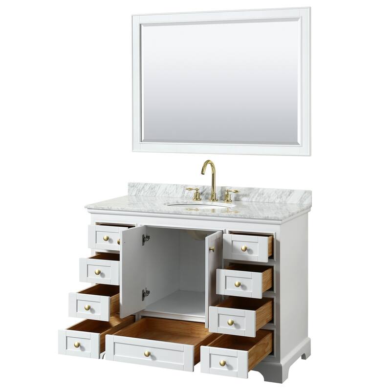 Wyndham Collection Deborah 48" Free Standing Single Vanity Set with