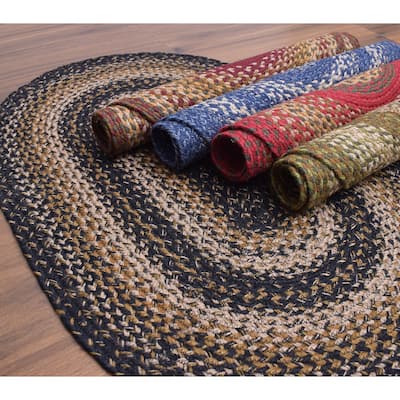 Braided Farmhouse Jute Primitive Area Rug