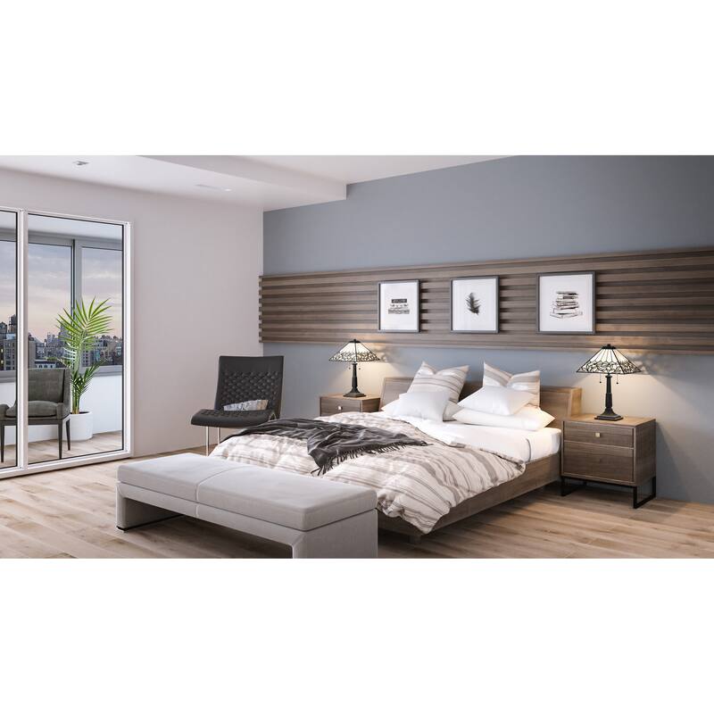 Galahad 2-Light Matte Black Table Lamp