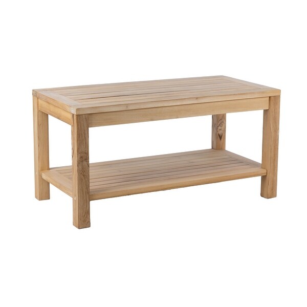 Oana Acacia Wood Outdoor Coffee Table by Christopher Knight Home On