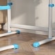 preview thumbnail 18 of 25, Qaba Kids Desk and Chairs Set, Height Adjustable Children School Study Desk with Tilt Desktop, Storage Drawer