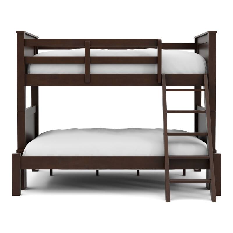 Dylan Transitional Walnut Solid Wood Convertible Bunk Bed by Furniture of America