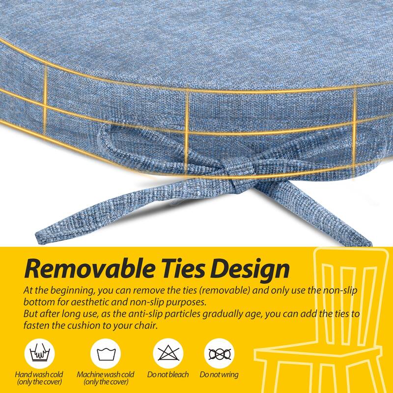 AAAAAcessories 17 in. X 16 in.Indoor Strap Non-slip Chair Cushion for Multi-scenario Setups (2 Pack) - N/A