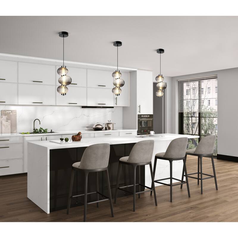 Artcraft Ariel Integrated LED Pendant - Chrome with Black Accent