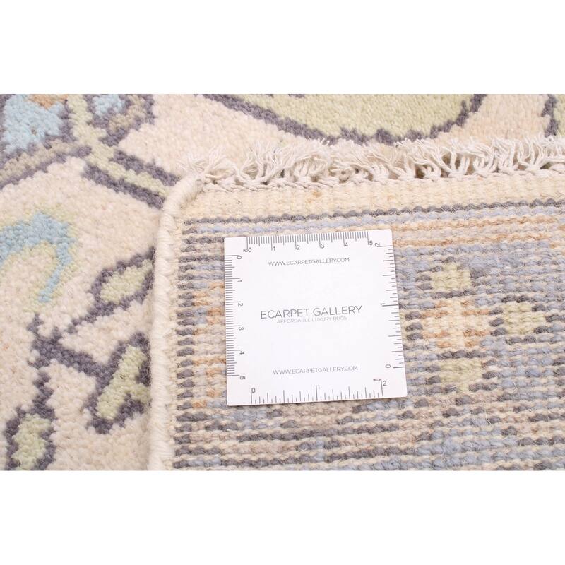 ECARPETGALLERY Hand-knotted Royal Oushak Cream Wool Rug - 2'7 x 7'10