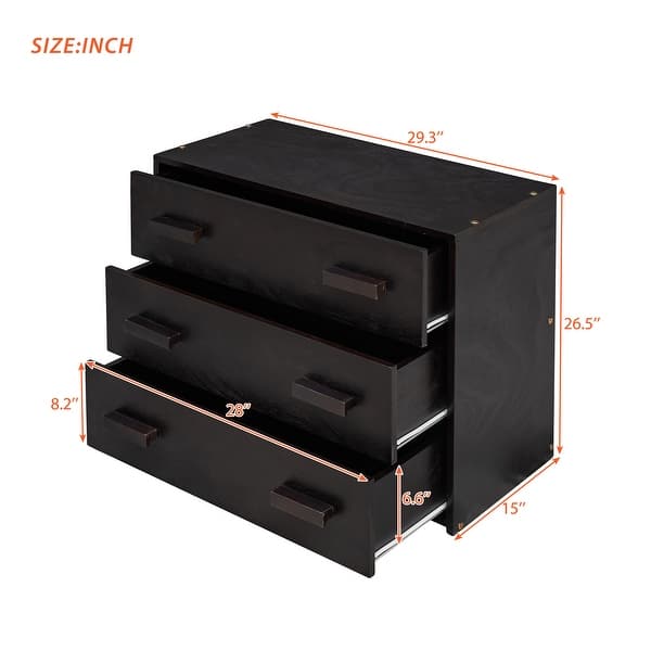 dimension image slide 0 of 2, Twin Size Loft Bed with Cabinet and Shelf, Maximized space, Espresso