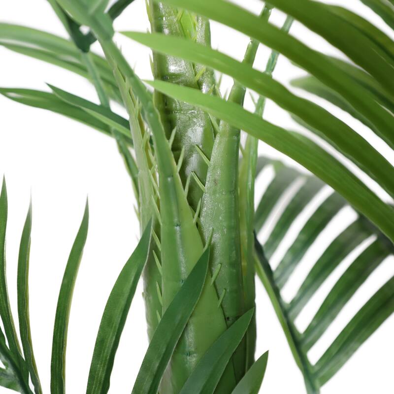 60" Artificial Areca Palm Tree with 18 Leaves with Black Plastic Pot