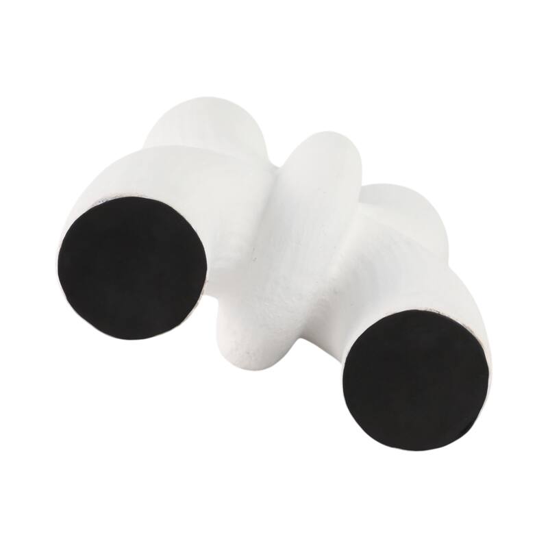 Ceramic Modern X Shape Decorative Vase - White, 15"