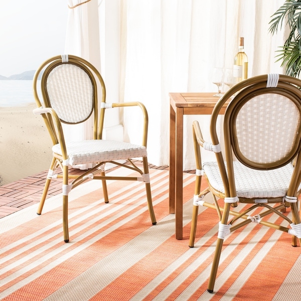Safavieh Outdoor Living Rosen Stacking Indoor/Outdoor Arm Chair (Set of 2). Opens flyout.