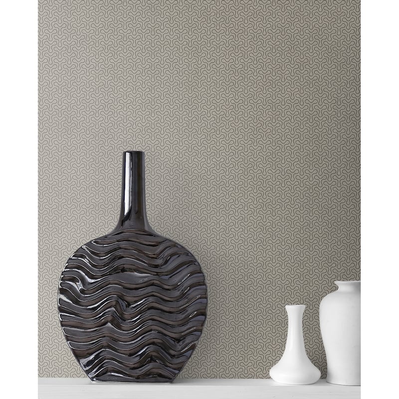 Seabrook Designs Spiro Geometric Unpasted Wallpaper