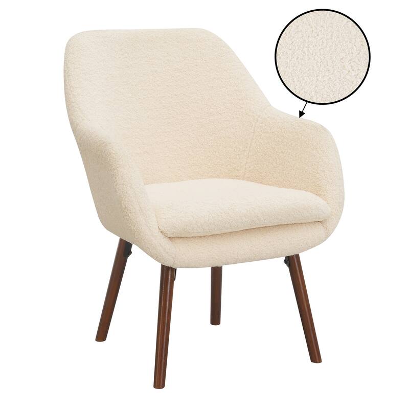 Convenience Concepts Take a Seat Charlotte Wingback Sherpa Accent Armchair