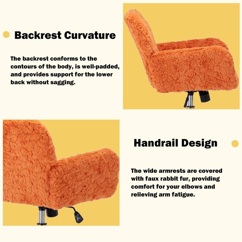 Metal Swivel Home Upholstered Office Chair
