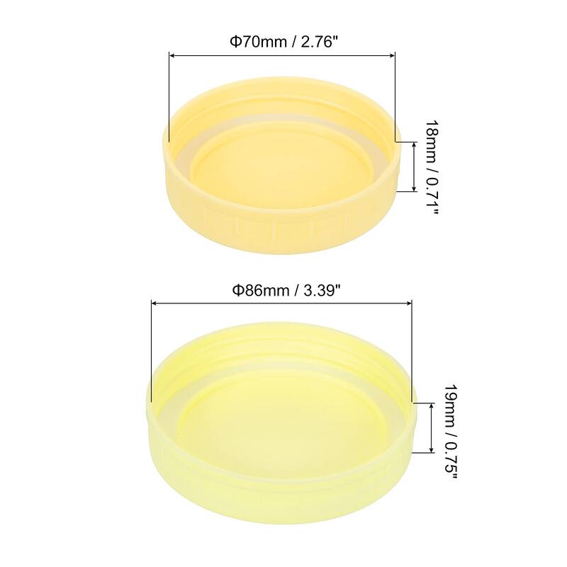 18Pcs Mason Jar Lid with Silicone Ring, 9 Regular Mouth&9 Wide Mouth - Beige